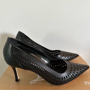 Manolo Blahnik Black Leather Heels